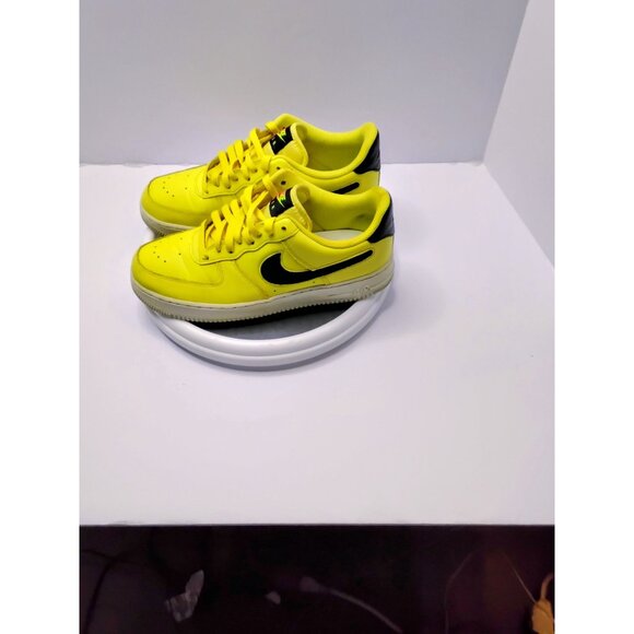 Nike Air Force 1 Low Retro Lemon Yellow & Black Sneakers Size 8.5US - Picture 7 of 8